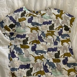 cat point chiffon shirt